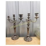 pr silver plated candelabra candle holders