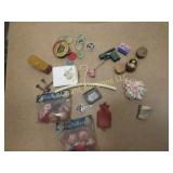 assorted smalls dice gun pencil sharpener misc