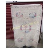 vintage baby quilt measurements in photos