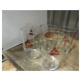5 vintage Blatz beer glasses