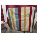 large striped heavy rug meas. in photos