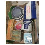 vintage tins snowdrift cheese box many pie tins
