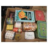 assorted tins crackers girl scouts Toms nuts