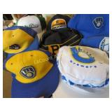 assorted baseball hats Brewers P John deere