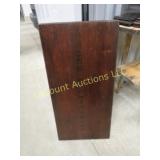 antique folding leg wood advertising table