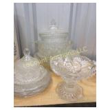 clear glass crystal stemmed bowl dishes
