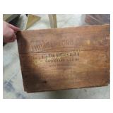 vintage wood crate strawberry fountain syrup