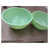 Fire King Swirl bowl & another jadeite