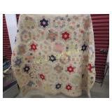 vintage quilt garden flower meas. in photos