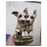 vintage chalkware dog figure statue