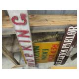 3 vintage signs farm market ice cream parlor