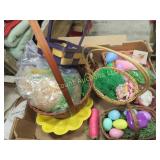 vintage Easter baskets plastic eggs
