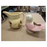 vintage USA pitcher bird planter unmarked