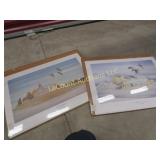 2 Melichar country scene prints LE numbered signed
