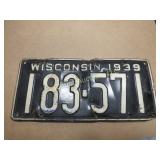 1939 wisconsin license plate