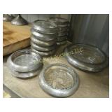 silver rimmed glass coasters