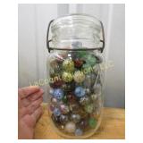 jar marbles assorted decor