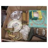 folding rulers mini plates brass blue bird pie