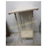 vintage spool leg accent table