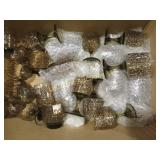 vintage mod brown swirl Libbey glasses many