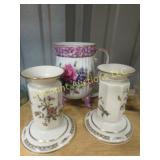 Gorham candle holders & decorative footed cup