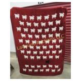 vintage Biederlack black sheep blanket