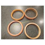 4 vintage bangle bracelets bakelite