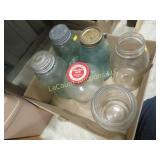 blue ball jars & others