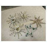 vintage Christmas ornaments stars
