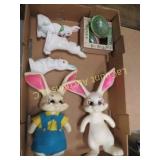 vinyl Easter rabbits plaster bunnies eggs