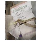 flour sacks & 2 made into carry bags