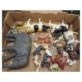 plastic animals old rubber  elephant