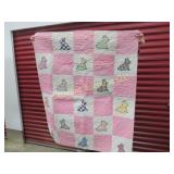 vintage baby quilt scotty dogs meas. in photos