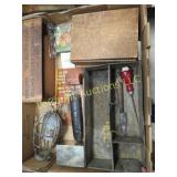 netal trays wood boxes eye glasses misc