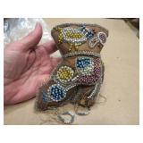 antique beaded boot piece Native American