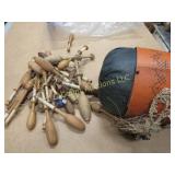 French lace maker bobbins pillow