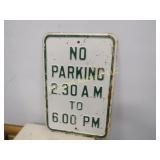 metal no parking sign road sign