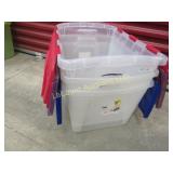 3 flip top totes storage tubs bins