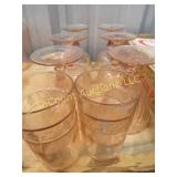 pink depression desserts glasses