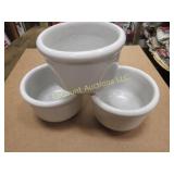3 McCoy ceramic bowls
