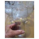 6 vintage  pepsi cola glasses