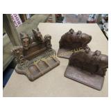 horse bookends & pipe holder