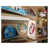 vintage Christmas decor Valentines stickers mica