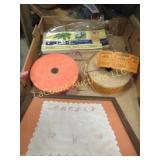 vintage labels 2 rolls tickets framed 1903 hanky