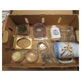 skiing mug ink well, magnifiers metal frame