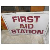 first aid station sign
