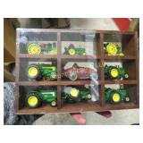 display w mini tractors metal race car