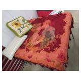 antique table cloth kissing couple pillows Hobson