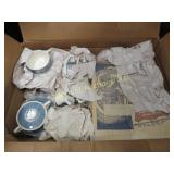 Currier & Ives dishes one setting in box many