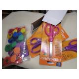 6 pr kids Fiskars scissors magnetic fridge clips